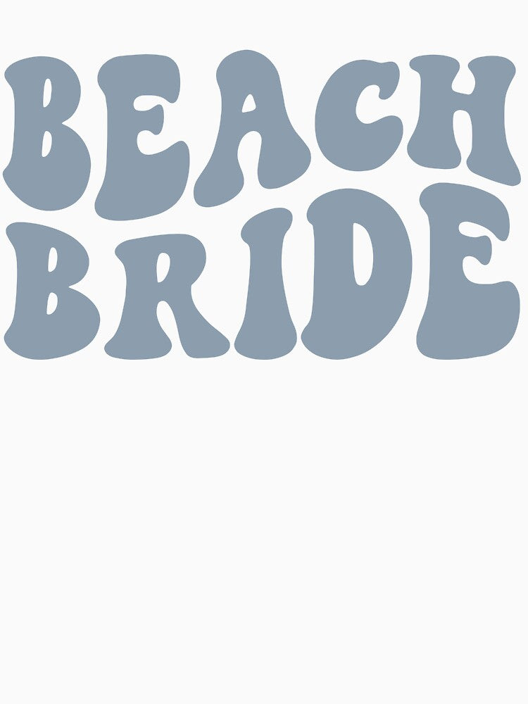 Beach Bride Dusty Blue Retro Graphic Bridal Party Gifts for Bachelorette Party by mysticblvd