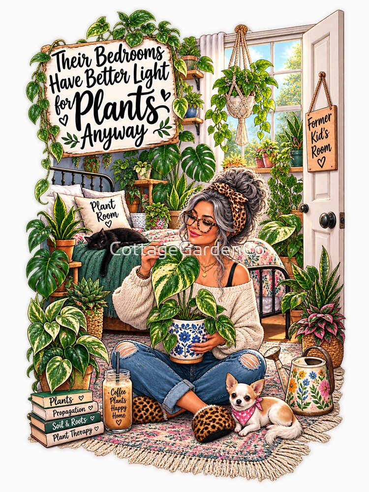 Their Bedrooms Have Better Light for Plants Anyway – Funny Empty Nester Plant Mom by CottageGardenCo