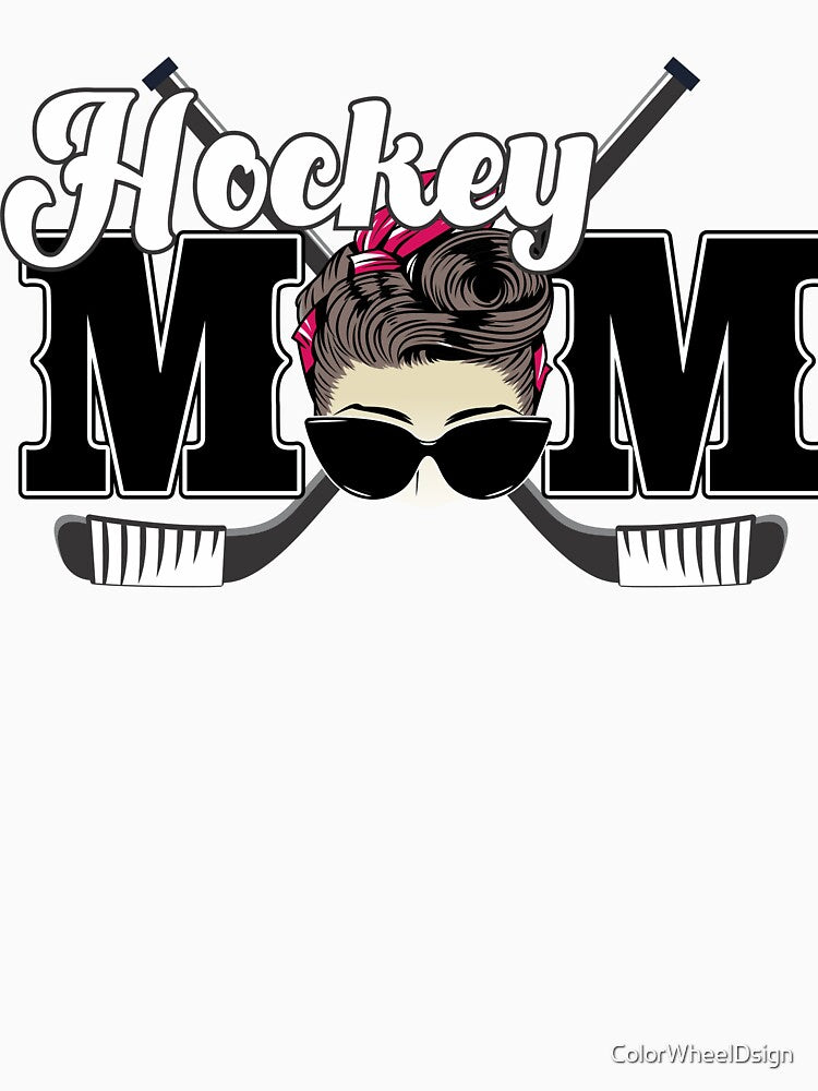 Retro style hockey mom with class by ColorWheelDsign