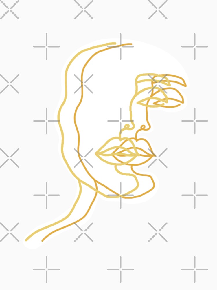 Two Face (monochrome yellow)- lineart by ns1765