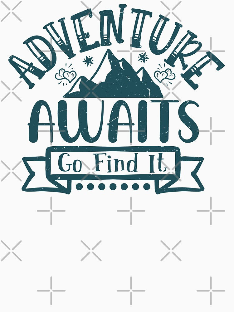 Vintage Adventure Awaits Go Find It Hiking Lover by Faiza Styles