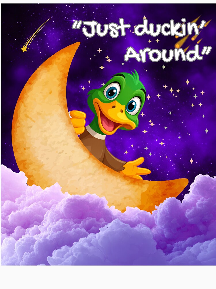 Just Ducking Around Funny Duck Cartoon by ikaysCreative