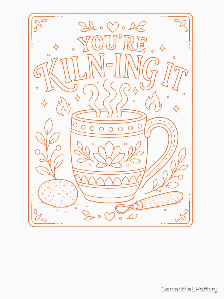 You're Kiln-ing It Pottery Mug Orange by SamanthaLPottery