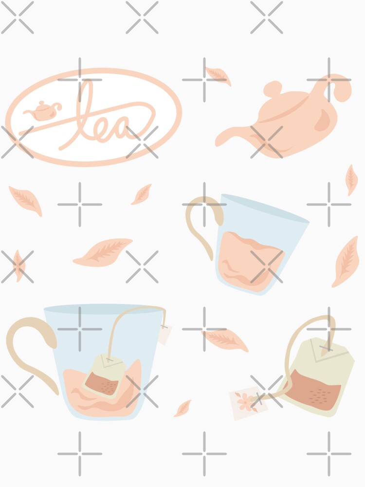 Peach/Black Tea Set by sweetheartgrams