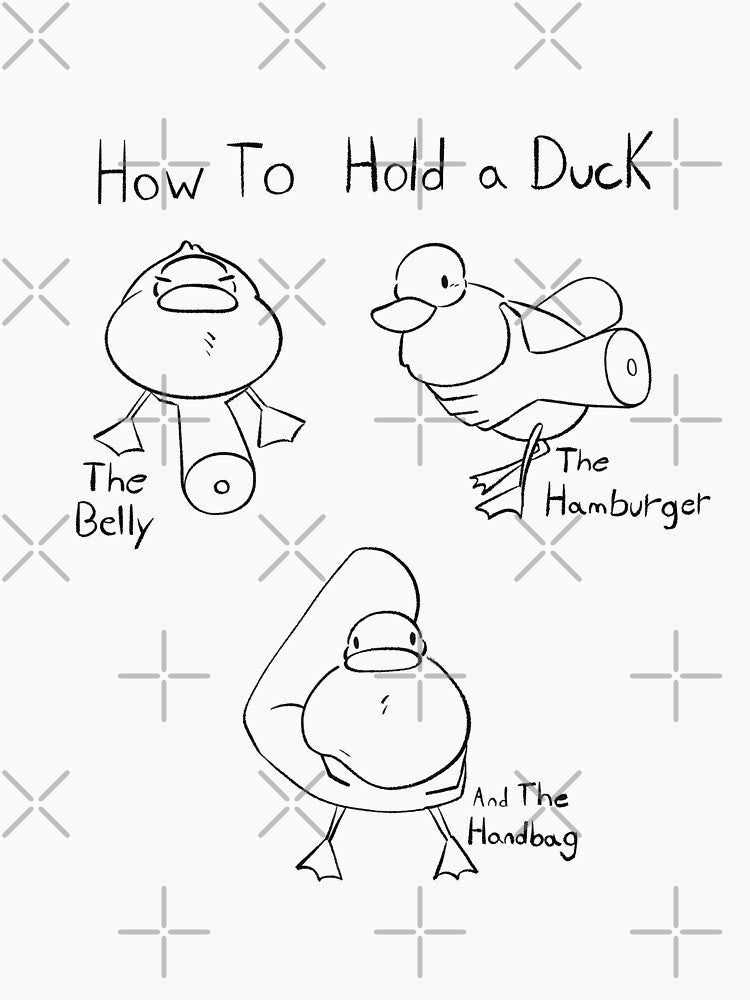 How to hold a duck/Black by Quackustrations