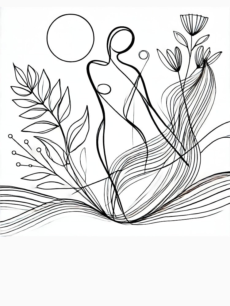 Elegant Minimalist Line Art Abstract Design by Abdulra7man369