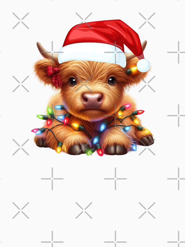 Christmas Santa Scottish Highland Cow by TheAnimalZ00