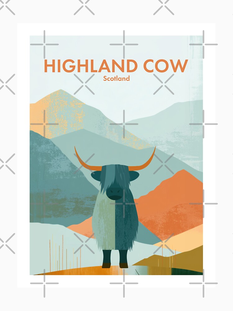 Highland Cow Scotland, Highland Charm Wall Art by MarkedArtPrints