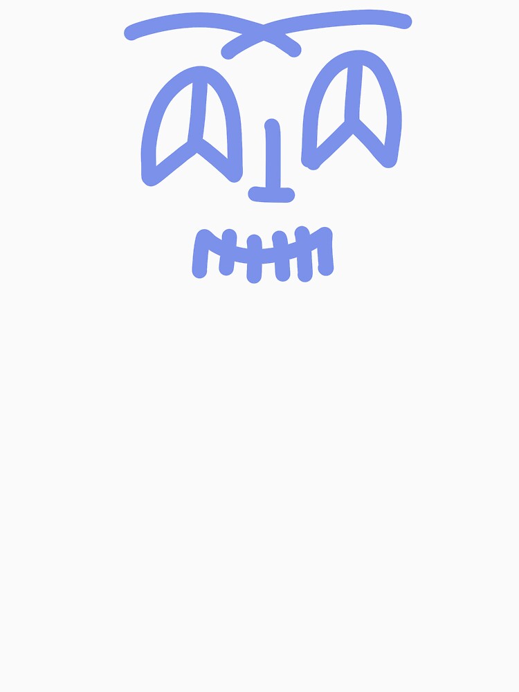 Periwinkle Abstract Doodle Face – Minimalist Modern Line Art by felipemaldonadoart