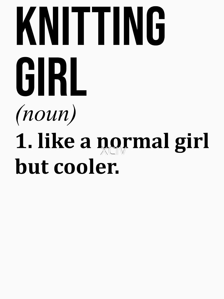 Knitting Girl Definition by XCIV