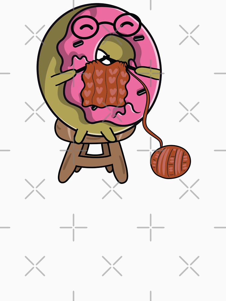 Funny donut mom knitting and sewing wool by Donutlovers