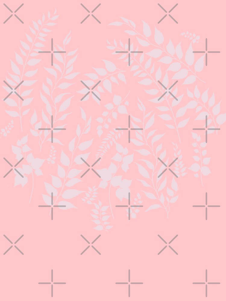 Greenery Botanical Print Blush Pink by SilverPegasus