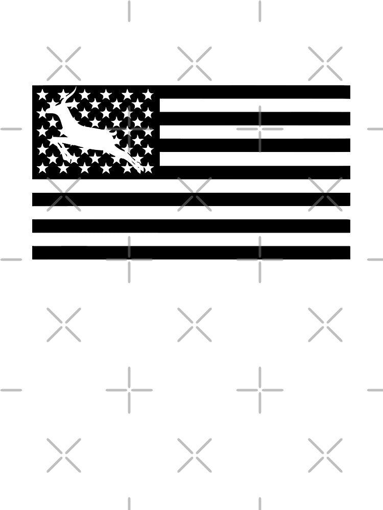 Camo US Flag Deer Elk Buck Camouflage Hunting | Hunting T Shirt Gift For Dad , Hunters by Yobeli