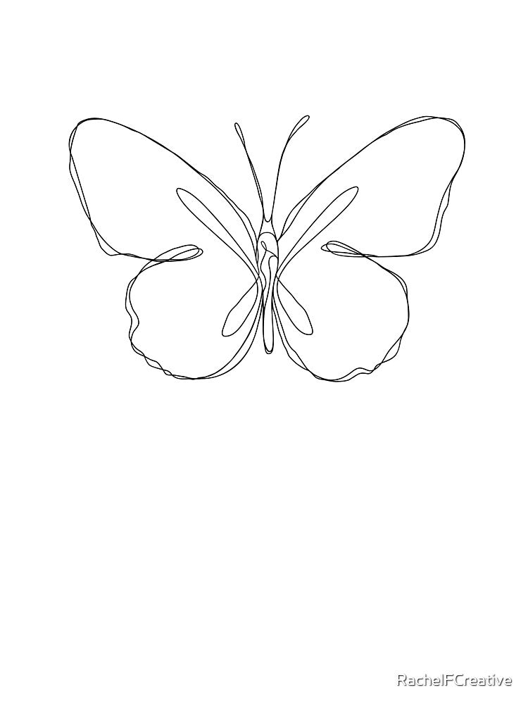 Butterfly Single line Art by RachelFCreative