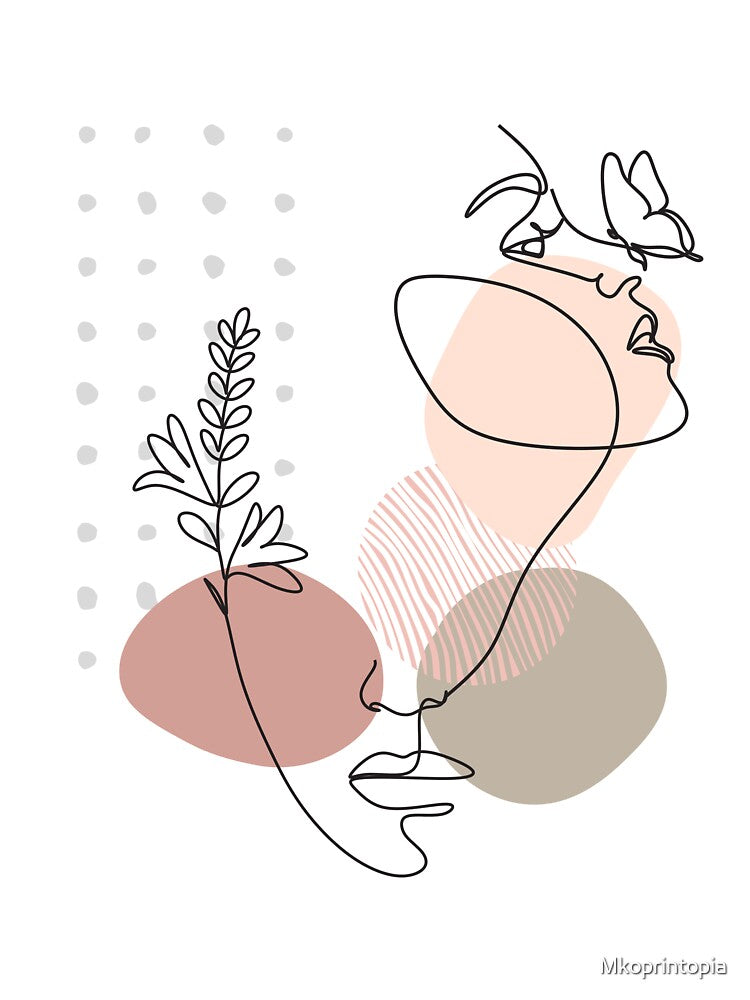 Simple Abstract Line Art Minimalist by Wayo29