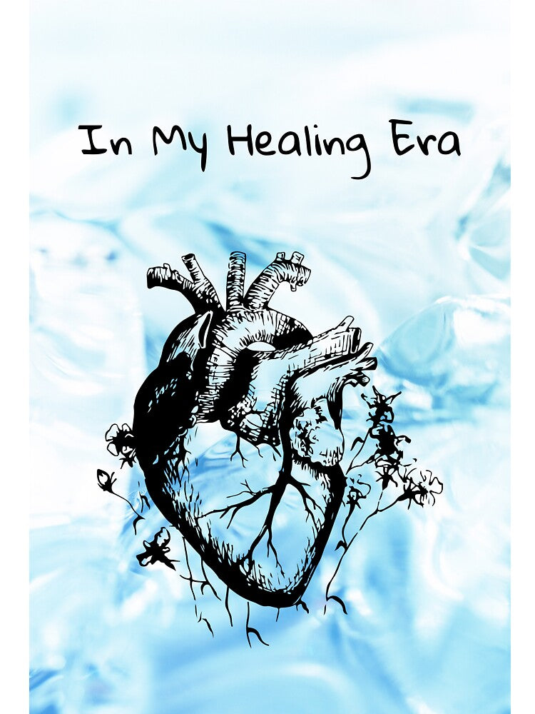 In My Healing Era – Self Love Aesthetic Typography, Mental Health Awareness, Soft Girl Era Design by HapyPrintDesign
