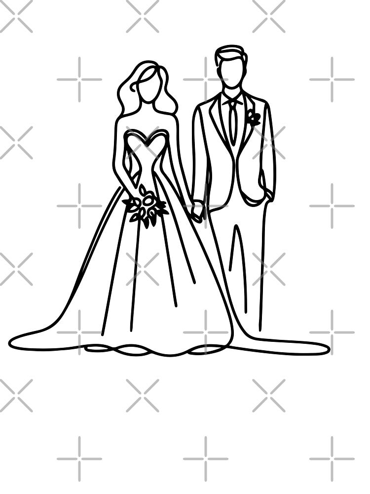Timeless Wedding Day Portrait of Bride and Groom by pixiedustpaint