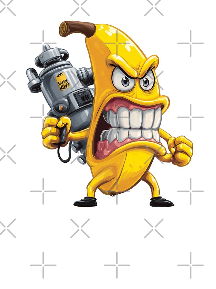 Angry Banana with Nitro Tank – Funny Cartoon Fruit with Rage and Speed by Alphakenon
