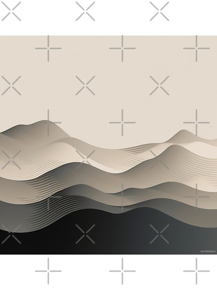 Wavy abstract minimalist line art design by Feluceo