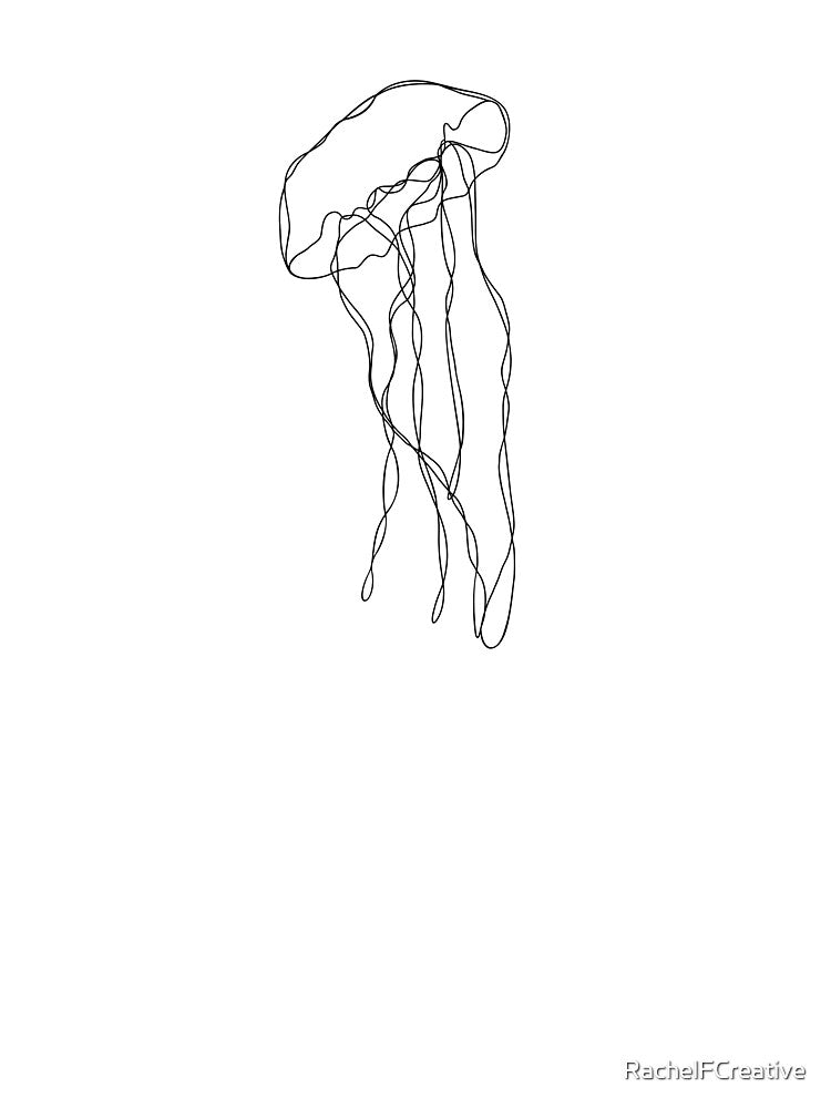 Jellyfish Single Line Drawing by RachelFCreative