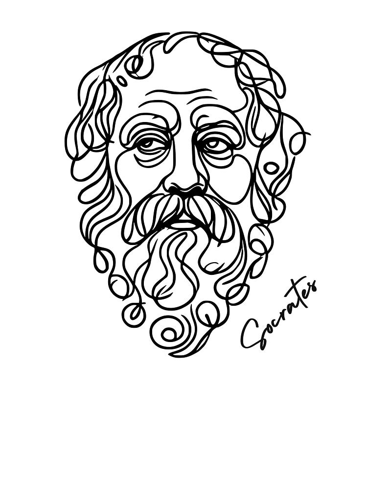 Minimalist Socrates (with name) by serendipitouspicks
