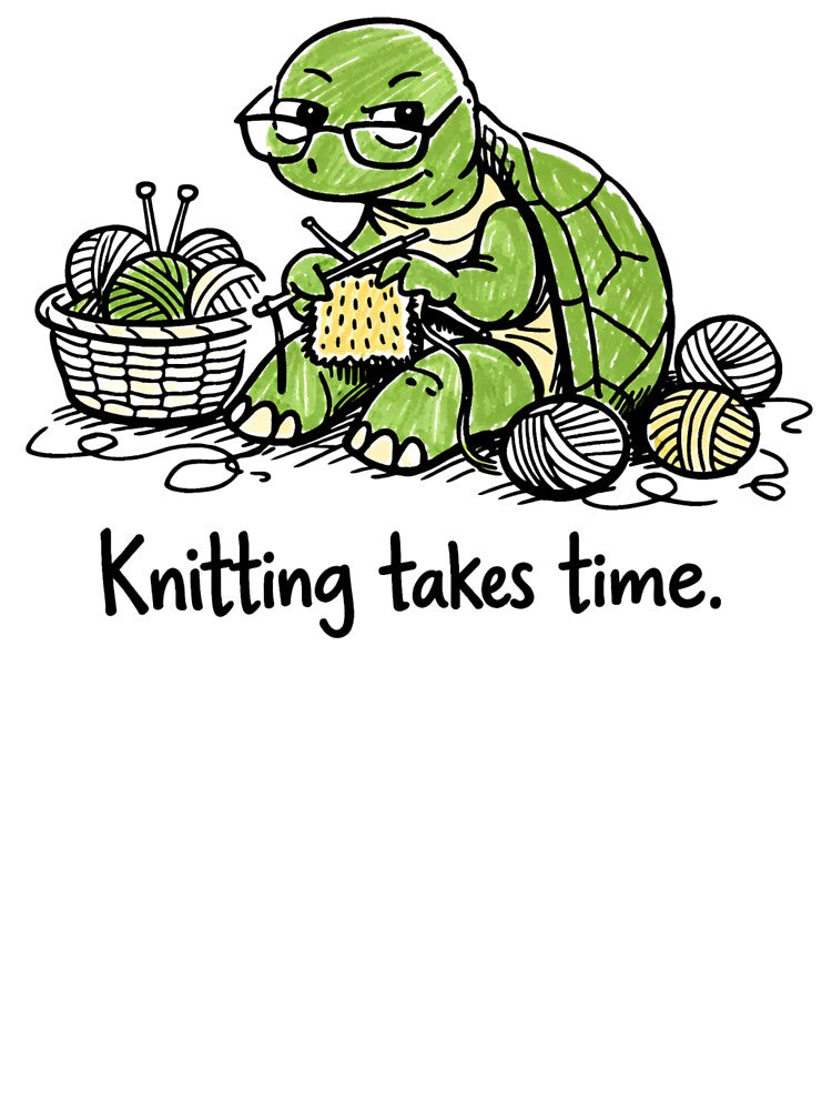Funny Knitter Turtle by Meandmyshop