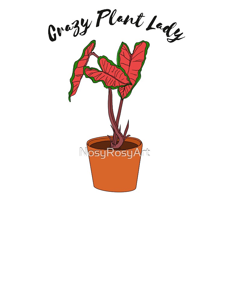 Crazy Plant Lady Caladium Pink by NosyRosyArt