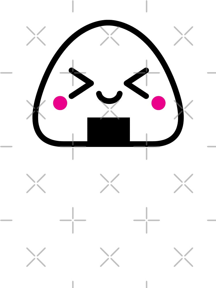 Cute Kawaii Happy Onigiri Face by KawaiiStickers-