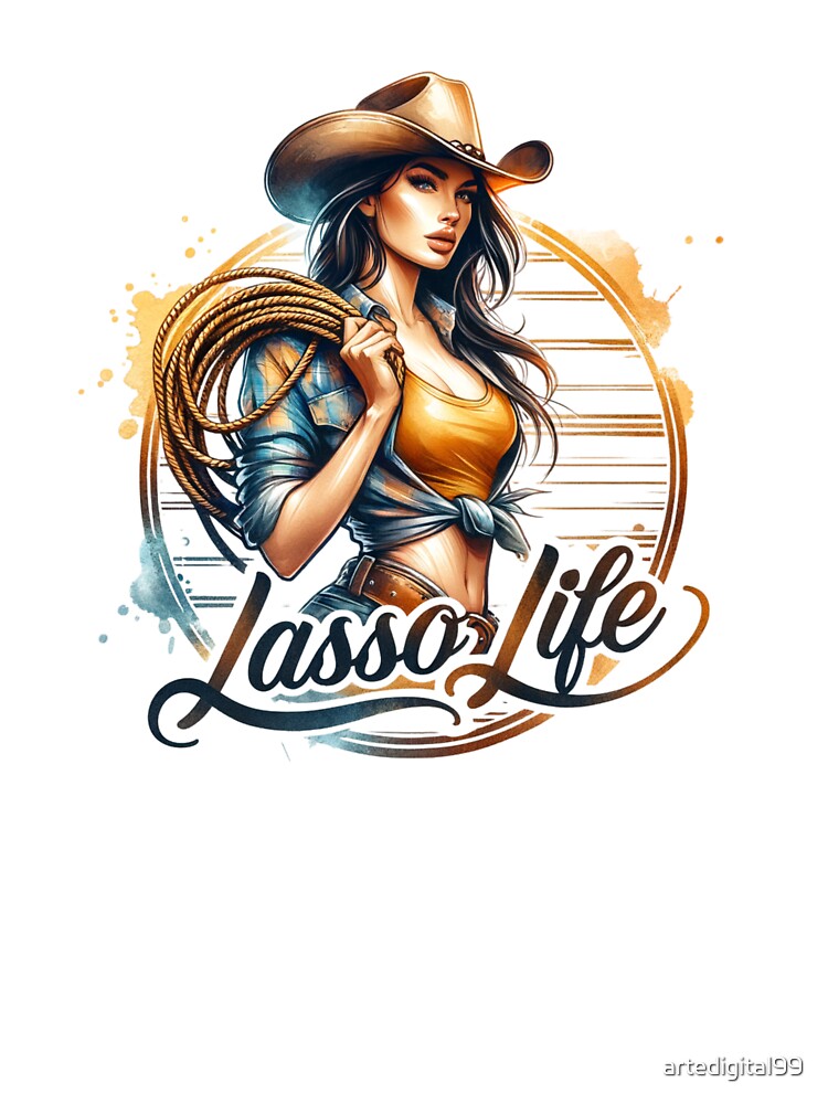 Western Spirit Cowgirl Design- T-shirt, Mugs, Stickers & More by artedigital99