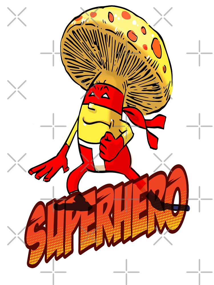 Superhero Mushroom Ninja Foodie Mixed Martial Arts MMA by ProjectX23