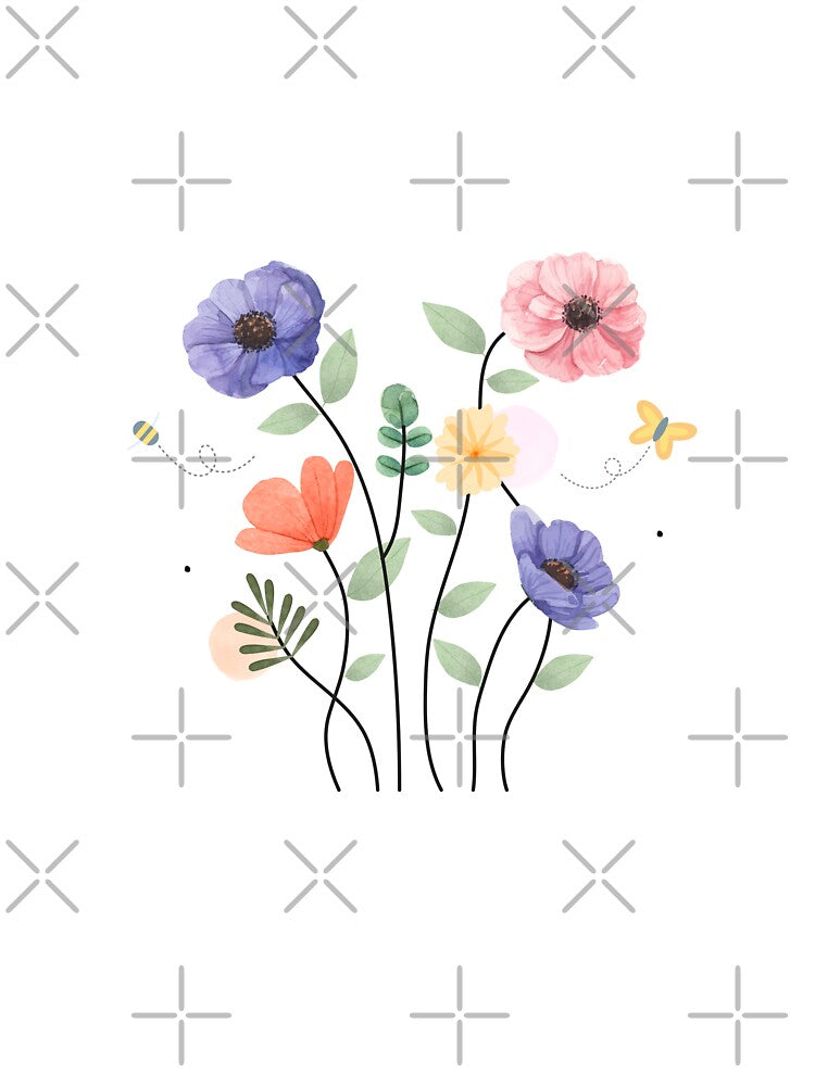 Groovy Aesthetic Flowers by Fairyflair Co