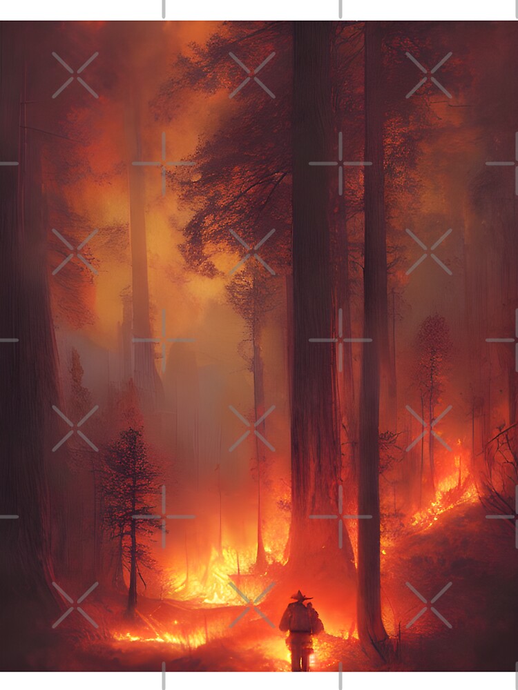 Firefighter at a Forest Fire by winterswinner