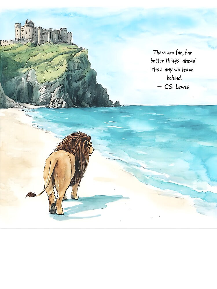 Aslan On The Beach - There are far better things ahead than any we leave behind by theartfulbeing