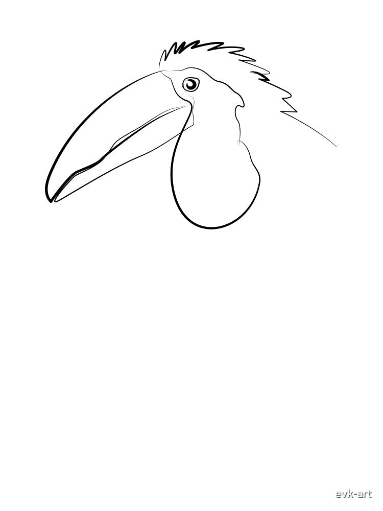 Bird one line art. Toucan single Line Art by evk-art