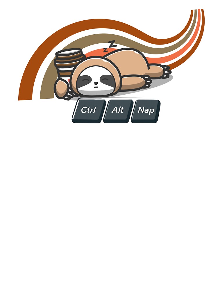 Ctrl Alt Nap – Funny Sloth Programmer Humor by DreamLayerStudio