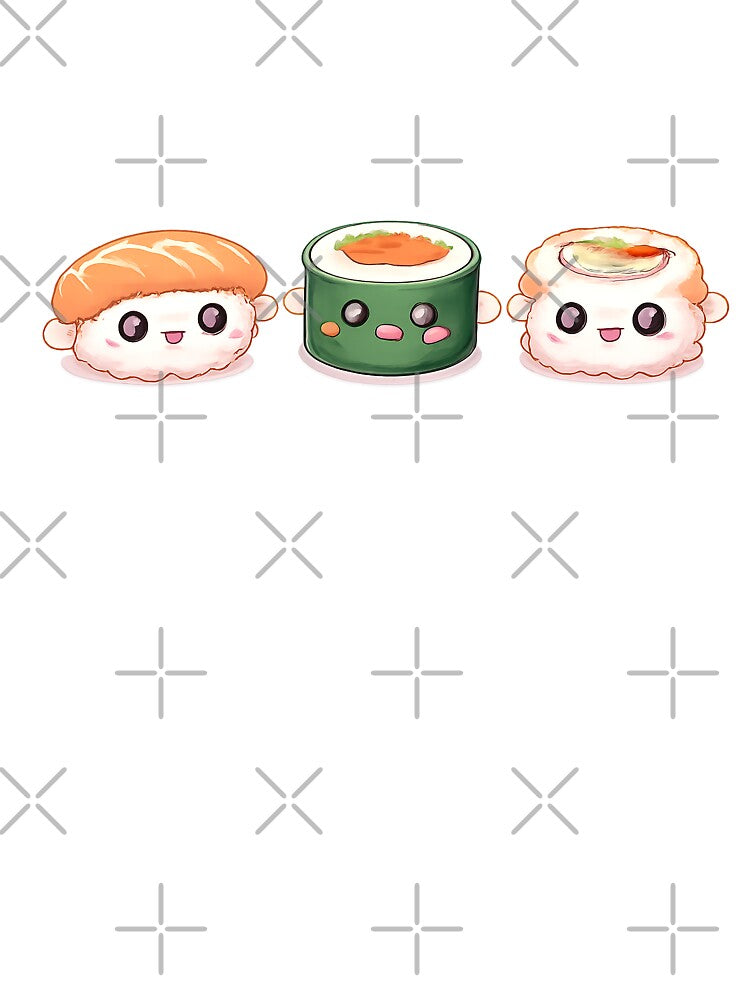 Kawaii Sushi Set Cute Japanese Food Sticker by DesignEG