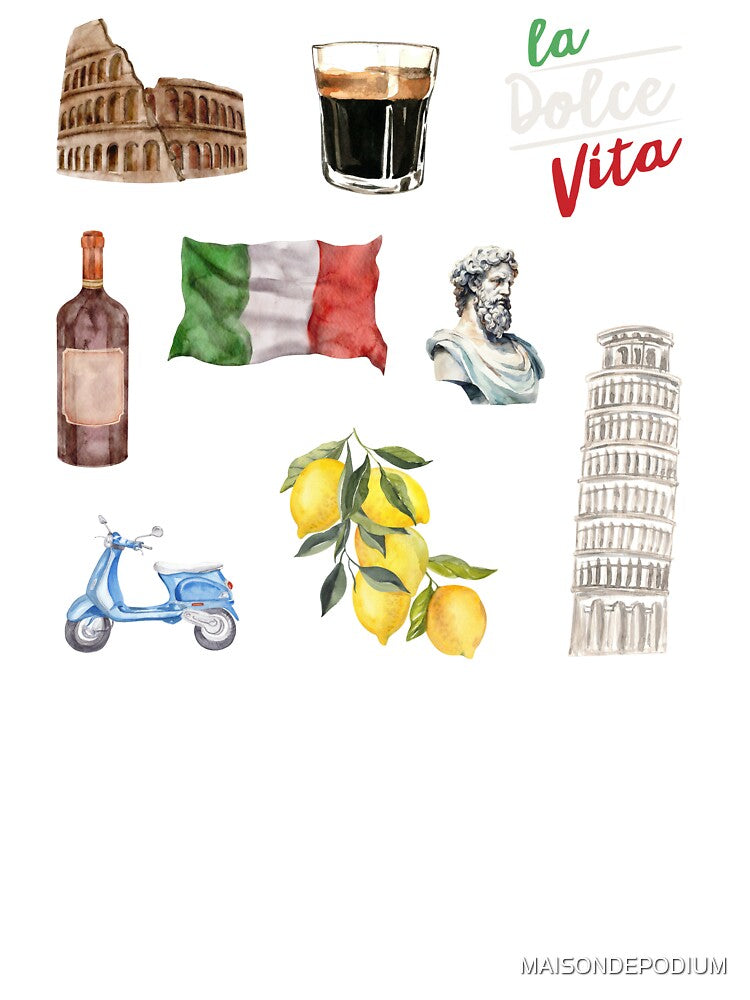 italian watercolor sticker pack by MAISONDEPODIUM