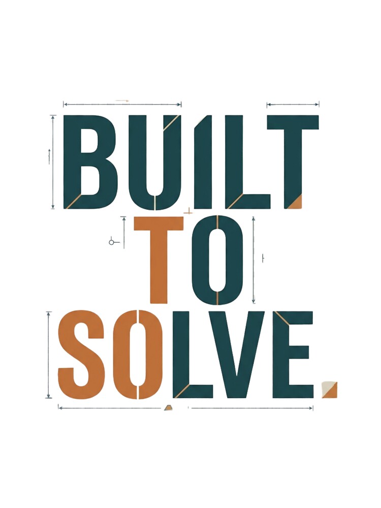 Built to Solve Engineer Minimalist Design by Amr Darwish Graphic designer