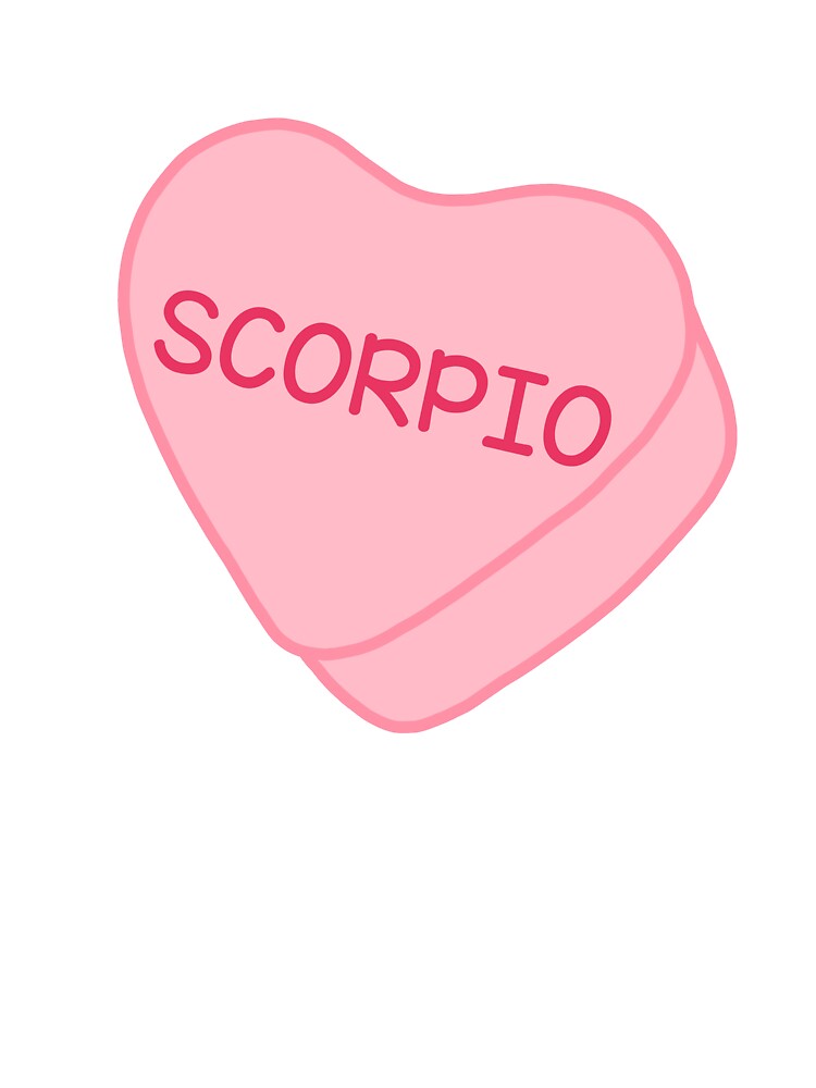 Scorpio Pink Candy Heart Sweet Heart Cute by SlimyFish