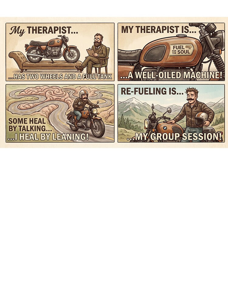 Therapist is my motorcycle by Chopstix & Chorizo