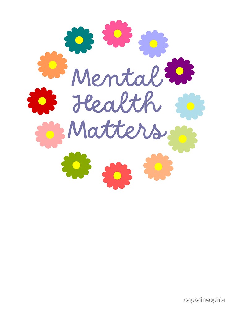 Mental Health Matters Flower Pattern by captainsophia