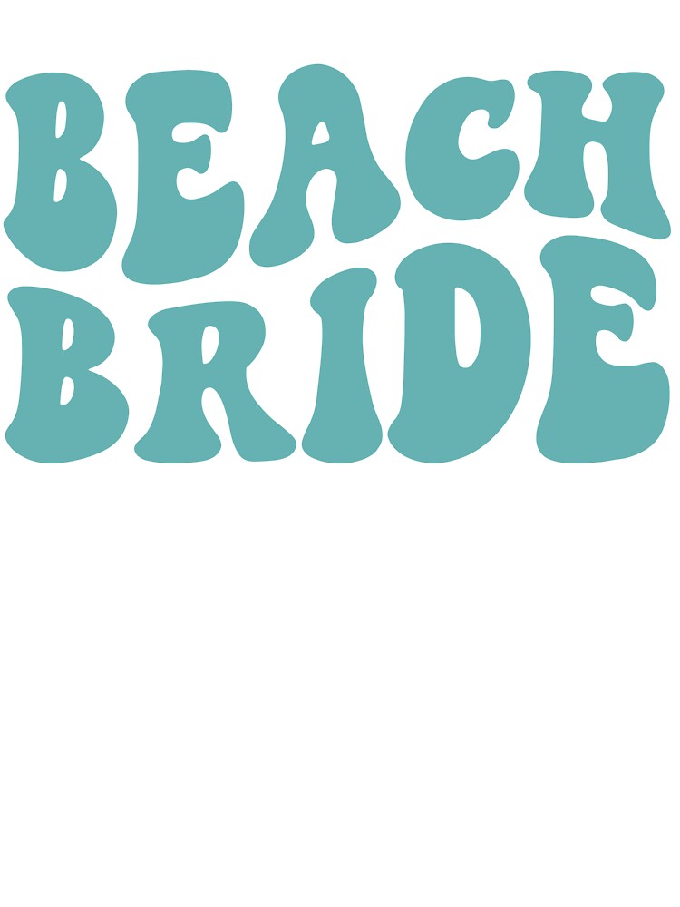 Beach Bride Beachy Teal Retro Graphic Bridal Party Gifts for Bachelorette Party by mysticblvd