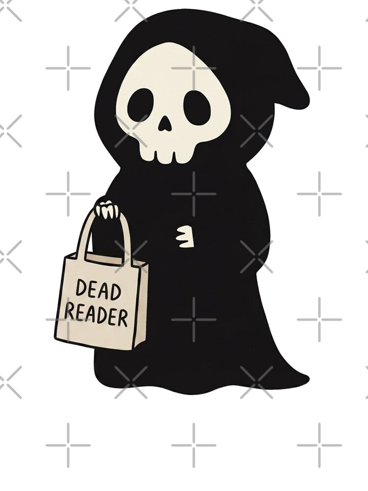 Dead Reader | Cute Grim Reaper Book Lover Halloween by wingoo22
