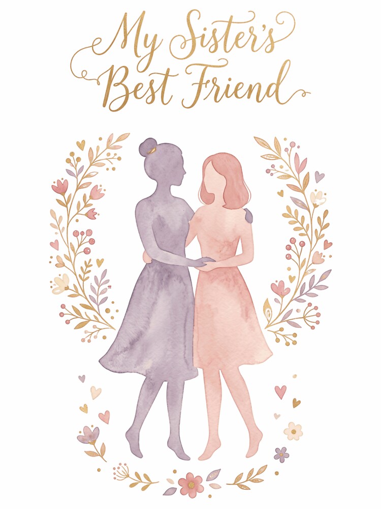 Sisters Best Friend Shirt | Best Friend Sister Gift T-Shirt | Cute Friendship Tee for Women | Gift for Best Friend Who Feels Like a Sister by PrintMemeLab