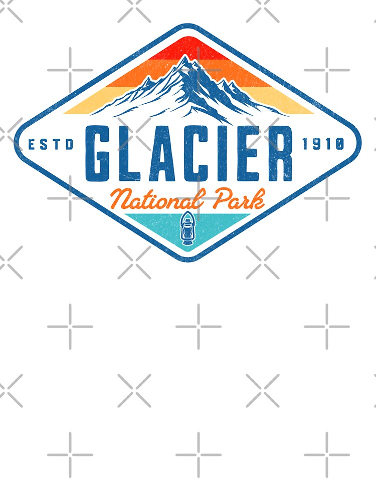 Glacier National Park Vintage Mountains by Guarddogdrive