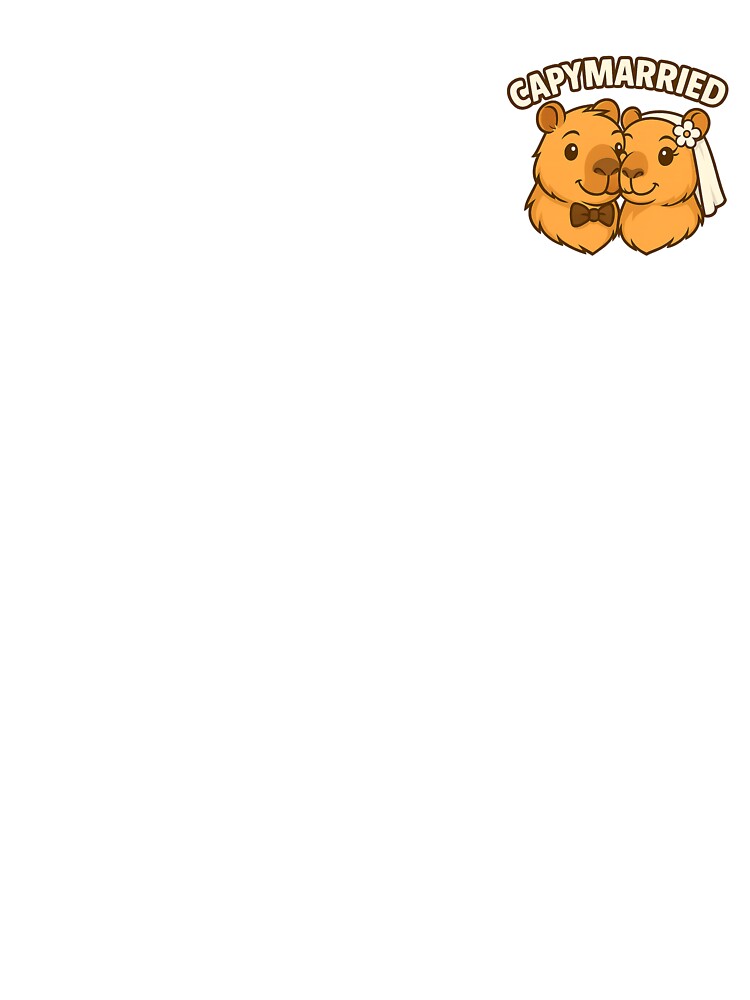 CapyMarried – Wedding Capybara Cartoon Illustration by CapyToon