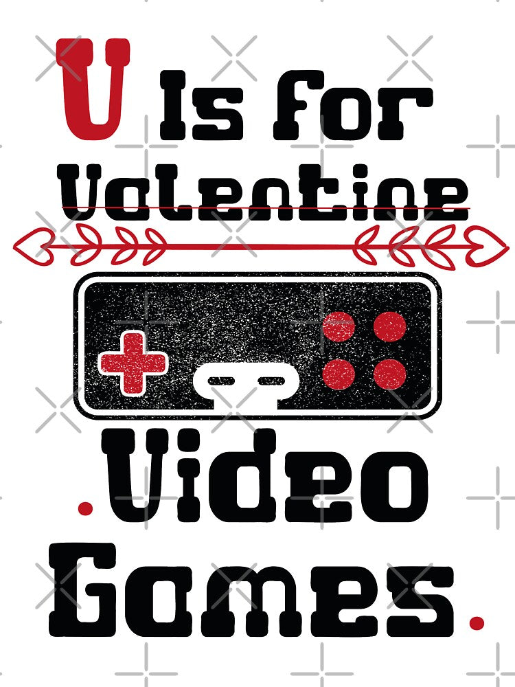 v is for video games funny valentines day gamer boy men,gaming lover by VAN-DESIGN