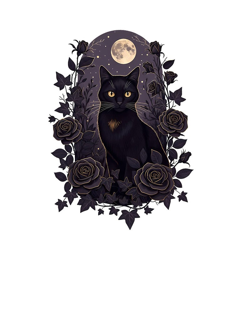 Gothic Garden Black Cat Gift by IllumeInk