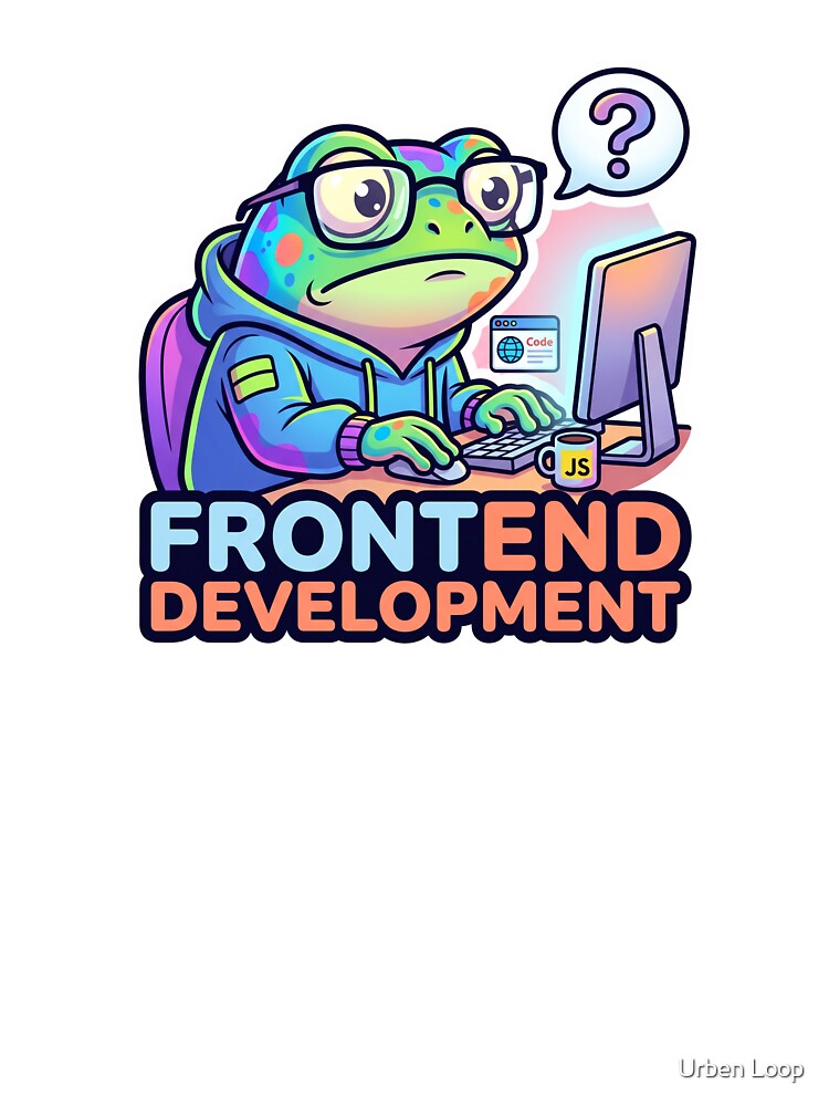 Funny Frog Frontend Developer Javascript Coding Graphic by Urben Loop