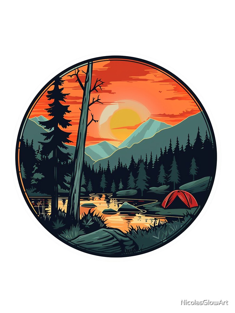 Outdoor Camping Mountains by NicolasGlowArt